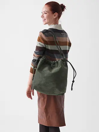 LIEBESKIND BERLIN | Ledertasche - Hobo Bag LYA Medium | olive